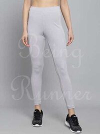 Being Runner Women Grey Solid Gym Leggings Age Group: Adults