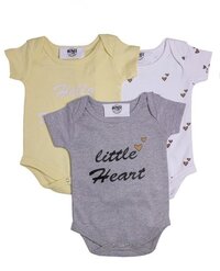 Multi Color Sopiee 100 Percent Organic Cotton Baby Boys Girls One Piece Rompers Onesies Bodysuit (pack Of 3)