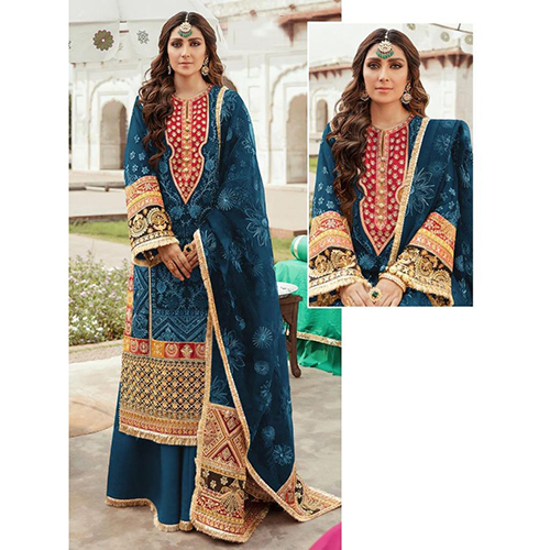 Blue Designer Pakistani Salwar Suit