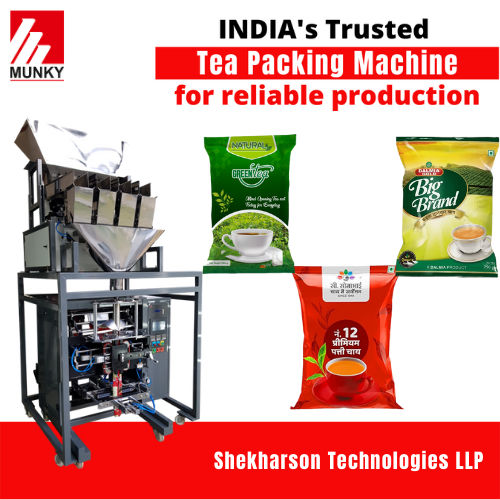 Tea Packaging Machine With Chute Bagger