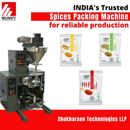 Semi-Automatic Spice Packaging Machine With Stirrer Hopper