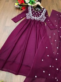 Aarti Purple Georgette Dress
