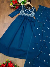 Aarti Blue Georgette Dress