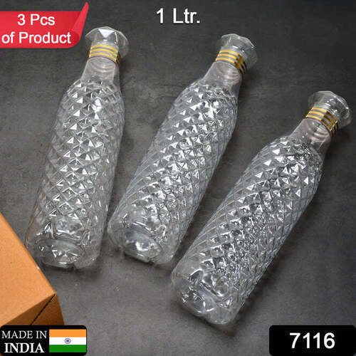 White Water Bottle With Diamond Cut Used By Kids