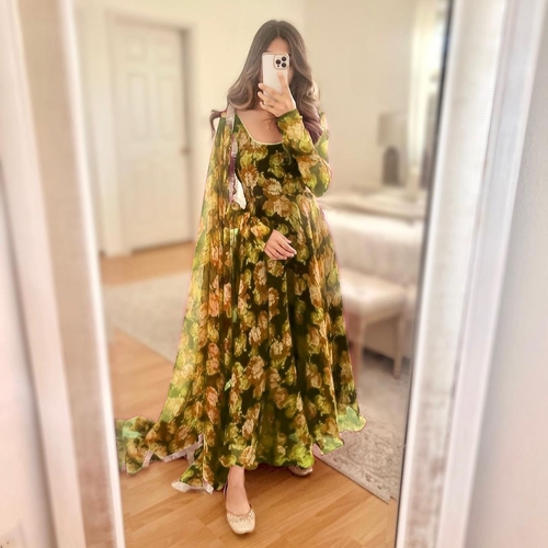 Farah Yellow Georgette Gown