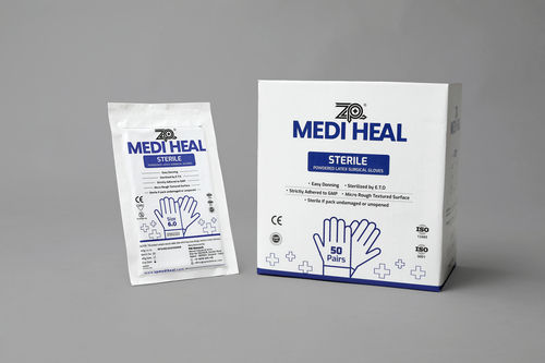 White Sterile Latex Surgical Gloves Powdered