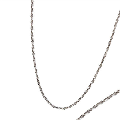 Silver Mens Thin And Sturdy Platinum Chain