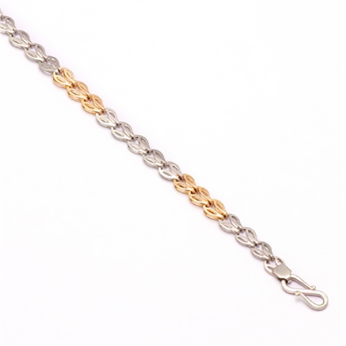Mens Platinum Fusion Two Tone Chain