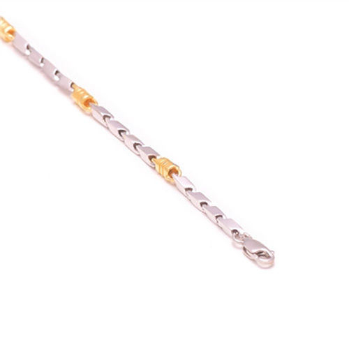 Mens Platinum And Yellow Gold Fancy Two Tone Chain
