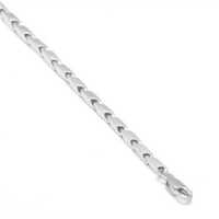 Mens Platinum Tapered Link Chain