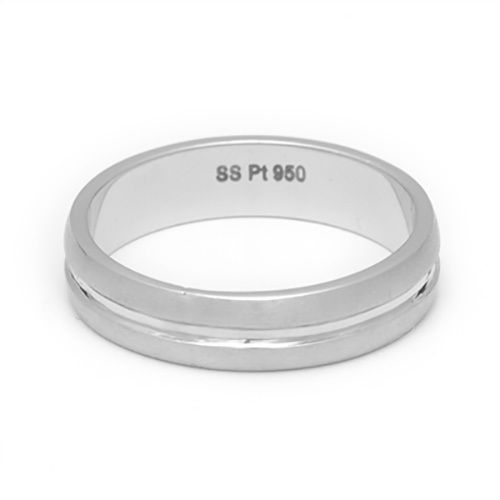 Silver Platinum Fine Platinum Plain Ring