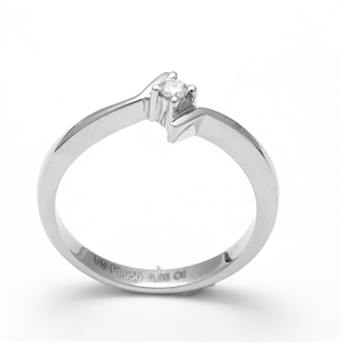 Ladies Platinum Contemporary Ring
