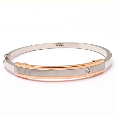 Platinum Designer Rose Gold Fusion Wrist Band Gender: Male