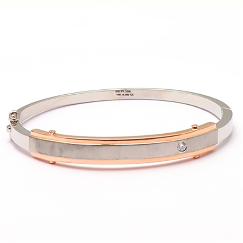 Platinum Designer Rose Gold Fusion Wrist Band