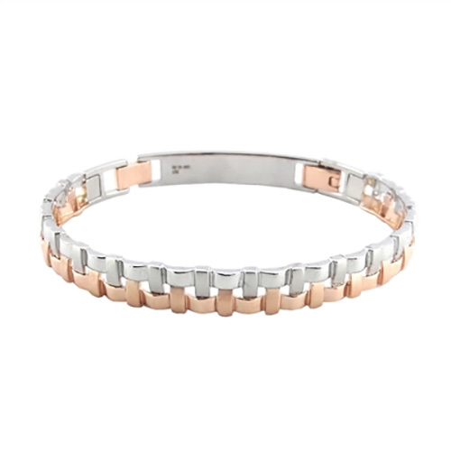 Designer Platinum And Rose Gold Wrist Band