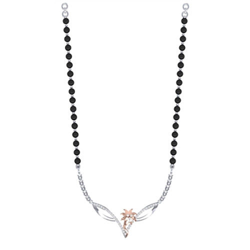 Platinum Rose Gold Diamond Studded Mangalsutra Gender: Female