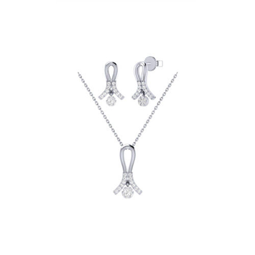 Silver Pear Stone-set Pendant - Necklaces | Ruth Bridges Jewellery