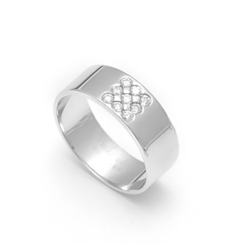 Platinum Diamond Studded Ring