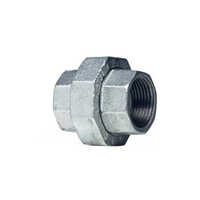 Gi Union Fitting - Stainless Steel, Galvanized Finish, Silver Color, Round Shape | High Vacuum & Hazardous Liquid Resistance