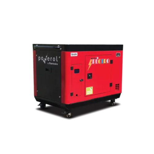 Red Mahindra Powerol 5Kva Diesel Generator Set
