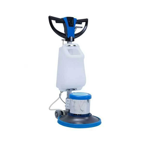 White Compact Floor Scrubber Machine