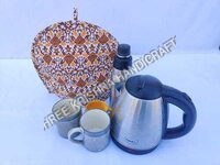 Tea Cozy - Cotton, 10x10x10cm, Brown | Floral Pattern, Hand Wash Care, Keeps Teapot Warm, Enhances Tea Drinking Experience