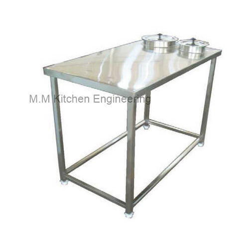 Silver Batter Stand Work Table