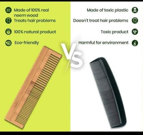 Brown Neem Wood Hair Comb