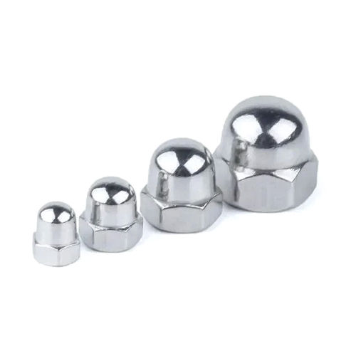 Silver Stainless Steel Dome Hex Nut