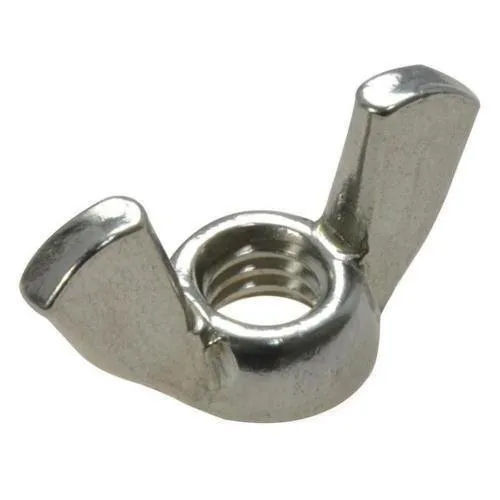 Silver Stainless Steel Wing Hex Nut