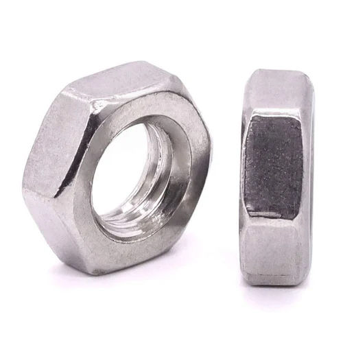 Silver Stainless Steel Thin Hex Nut