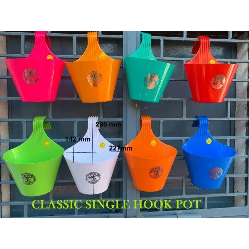 Plastic Single Railing Hook Pot 