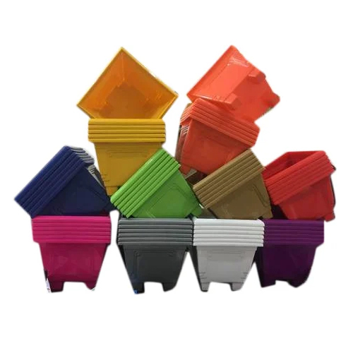 8 Inch Decorative Square Plastic Planter