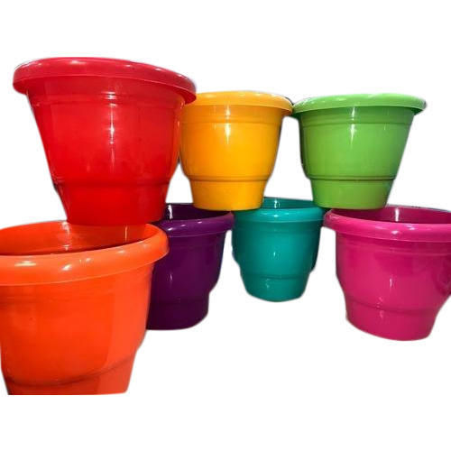 12 Inch Green Round Plastic Planter