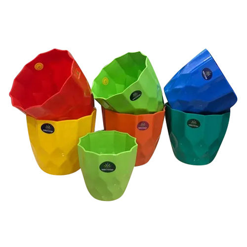 Multicolor 12 Inch Heera Plastic Planter