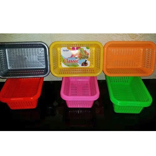 Cherry Rectangular Plastic Fruit Basket