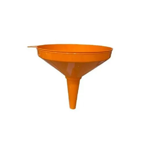 Transparent And Orange ( Customisable ) 10 Inch Plastic Conical Funnel