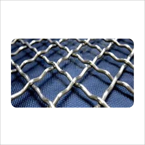Metallic Grey Crimped Wire Mesh