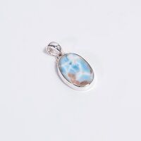 Pink Opal Rose Cut Gemstone 925 Sterling Silver Pendant women fashion jewelry