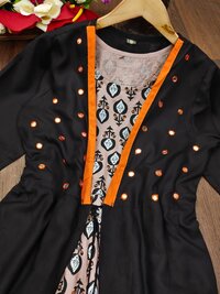 Kavya Black Rayon Kurti