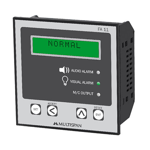 Black Panel Mount Lcd Fault Annunciator