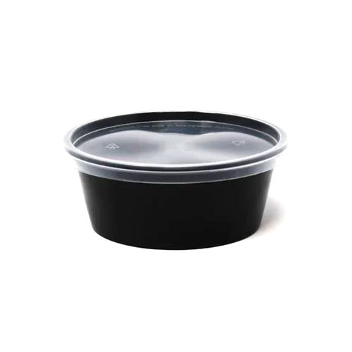 Standard Black Round Plastic Container