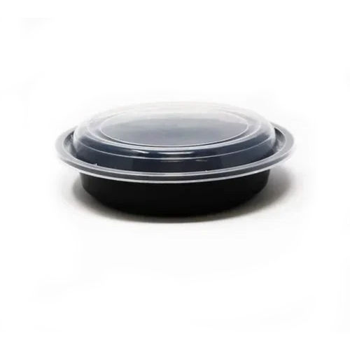 100ml Black Round Plastic Container