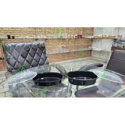 Eco-Friendly Black Plastic Round Containers