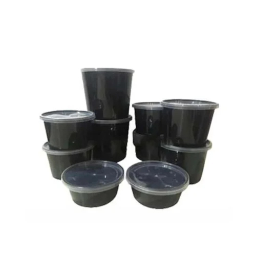 Black Round Container