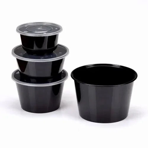 Nontoxic Black Plastic Container