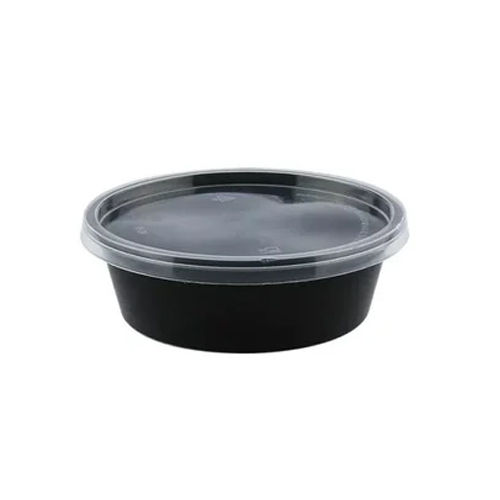 Black 100ml Round Containers