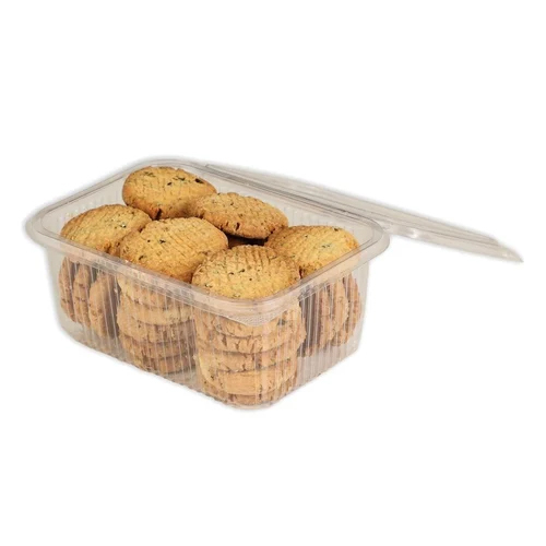 Rectangular Transparent Hinged Food Box