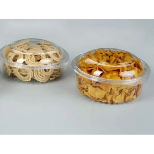 Transparent Pet Hinged Round Box 32 OZ