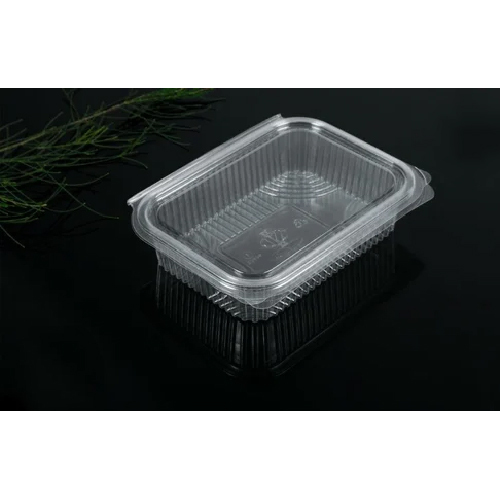 Cookies Box - Plastic Material, Rectangle Design | Transparent White Finish